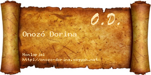 Onozó Dorina névjegykártya