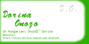 dorina onozo business card